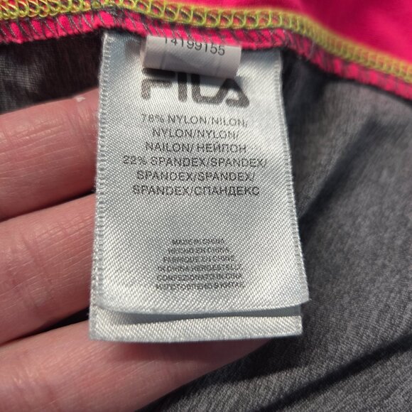 Fila XXL Bright Pink Heathered Gray Sleeveless Top Tennis Skort Summer Set - Picture 13 of 14
